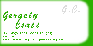 gergely csati business card