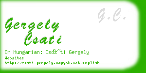 gergely csati business card